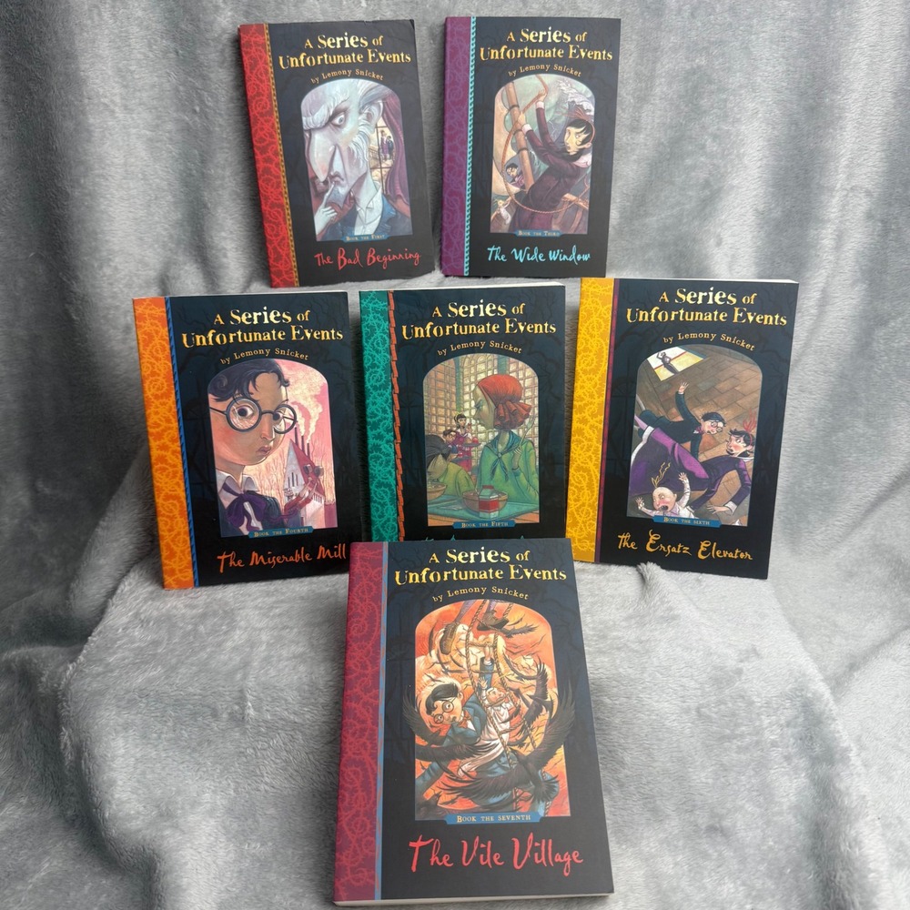 A Series of Unfortunate Events Lemony Snicket Farshore Paperback Lot Books 1 3-7